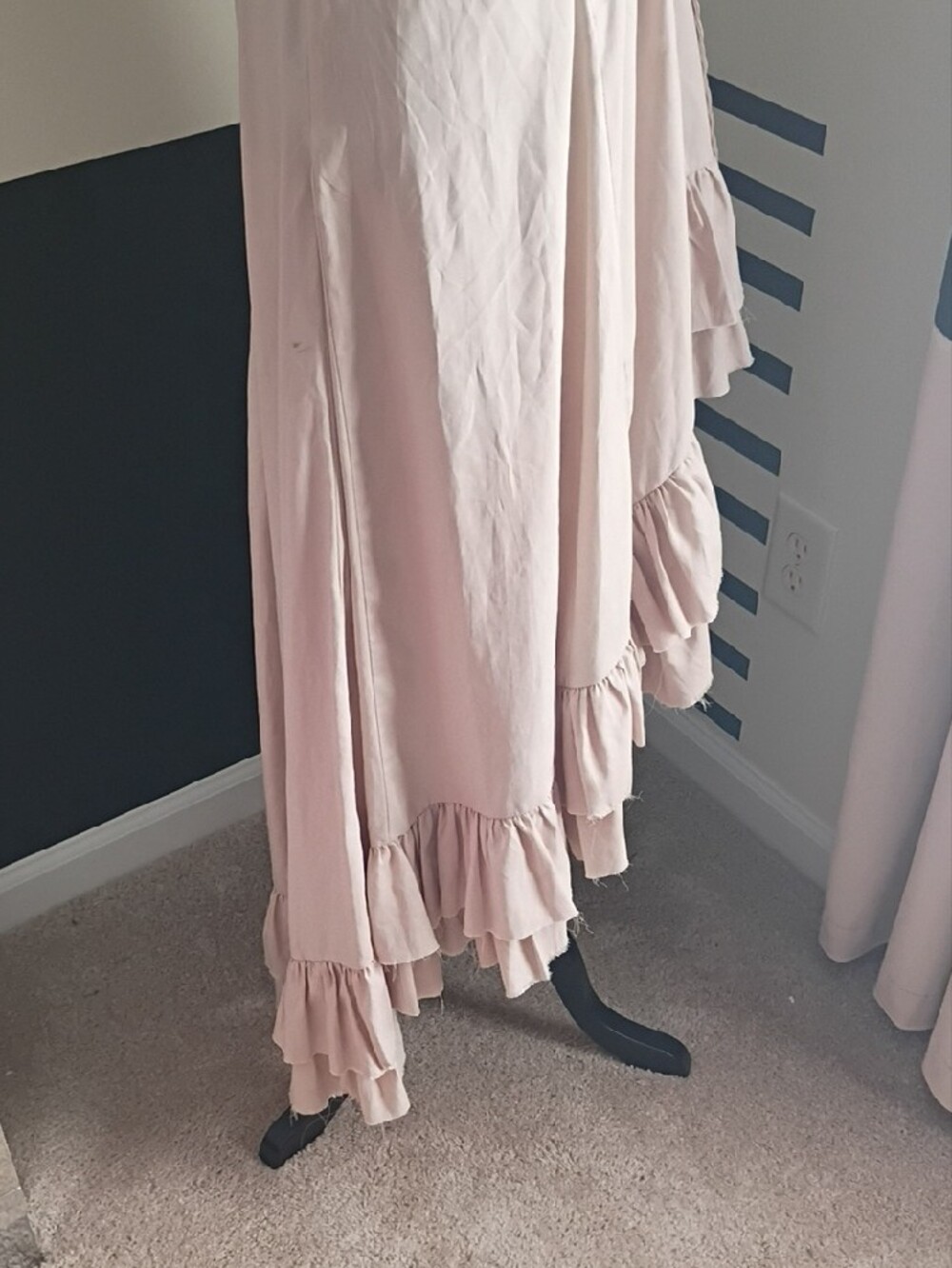 VENUS Beige Ruffle High-Low Dress - Picture 3 of 5